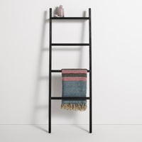 Woodsy Storage Ladder in Black-Stained Acacia - Angle 6