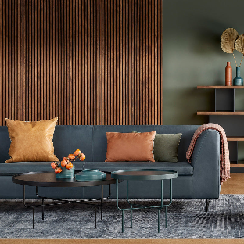 Bonnie 72" Sofa in Ink Leather - Angle 2