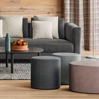 Bumper Small Ottoman in Vesper Tobacco - Angle 10
