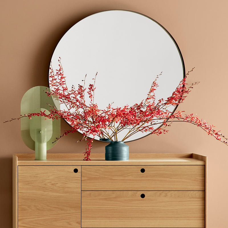 Hoopla Large Mirror in Putty - Angle 2