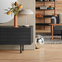 Lap 2 Door / 2 Drawer Credenza in Whitewashed Maple / Whitewashed Maple - Angle 12