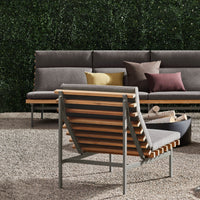 Perch Outdoor 3 Seat Sofa in Toohey Charcoal - Angle 8
