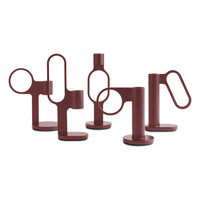 Who Goes There? Candle Holder Shape 1 in Oxblood - Angle 6
