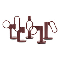 Who Goes There? Candle Holder Shape 5 in Oxblood - Angle 6