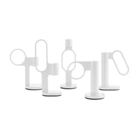 Who Goes There? Candle Holder Shape 1 in White - Angle 5