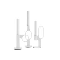 Who Goes There? Candle Holder Shape 3 in White - Angle 5