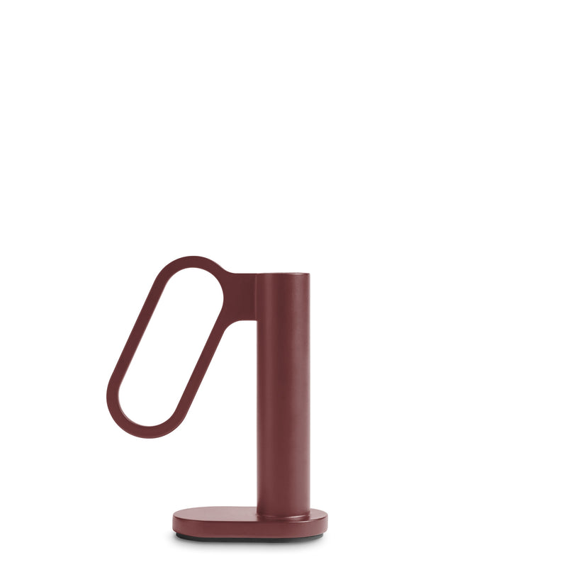 Who Goes There? Candle Holder Shape 1 in Oxblood - Angle 2