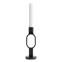 Who Goes There? Candle Holder Shape 2 in Black - Angle 1