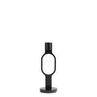 Who Goes There? Candle Holder Shape 2 in Black - Angle 2