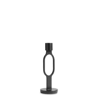 Who Goes There? Candle Holder Shape 2 in Black - Angle 3