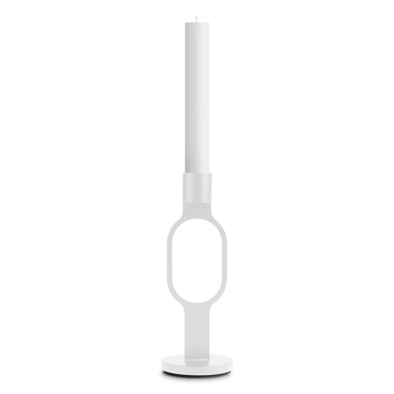 Who Goes There? Candle Holder Shape 2 in White