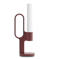 Who Goes There? Candle Holder Shape 3 in Oxblood - Angle 1