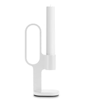 Who Goes There? Candle Holder Shape 3 in White - Angle 1