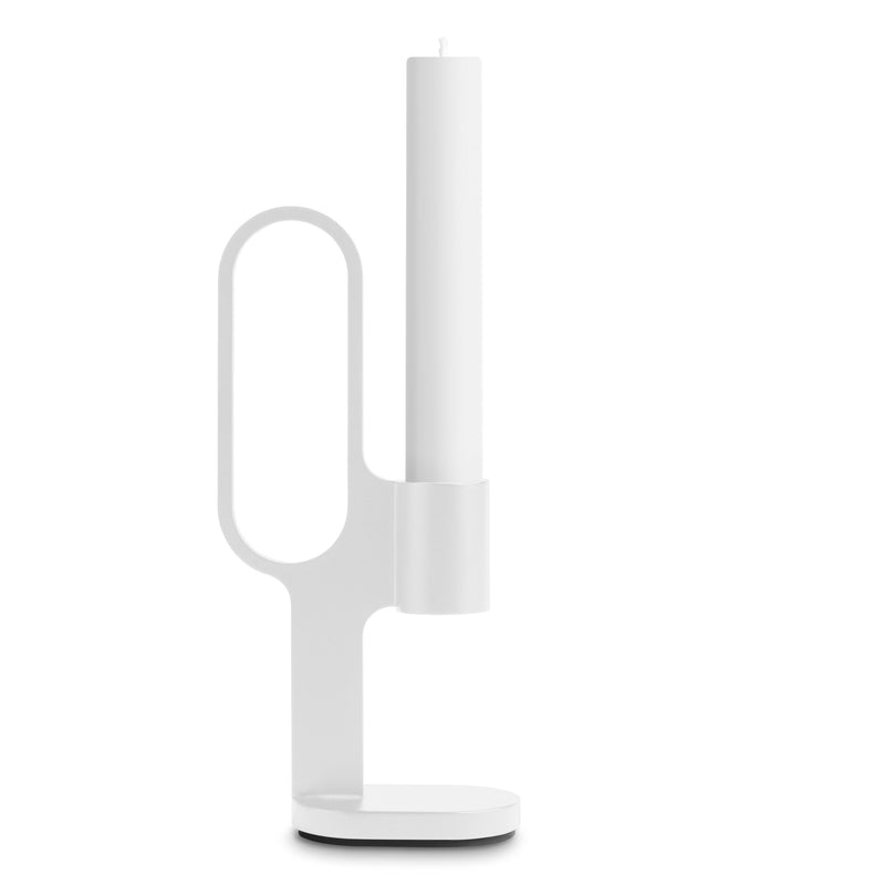 Who Goes There? Candle Holder Shape 3 in White