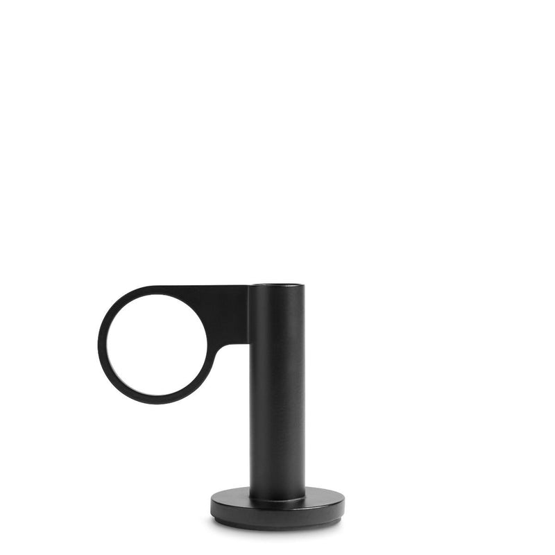 Who Goes There? Candle Holder Shape 4 in Black - Angle 2