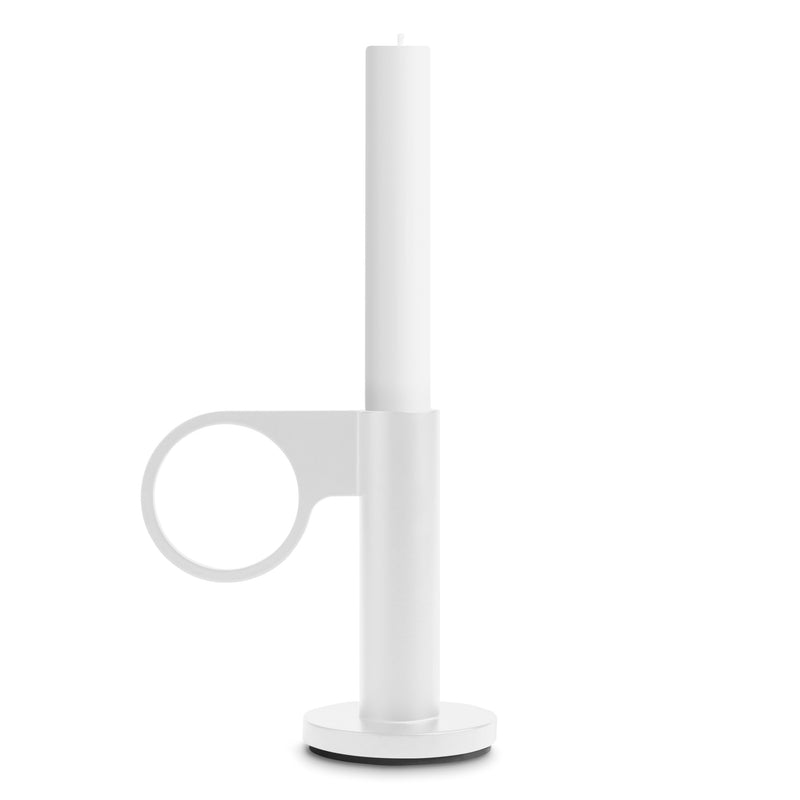 Who Goes There? Candle Holder Shape 4 in White
