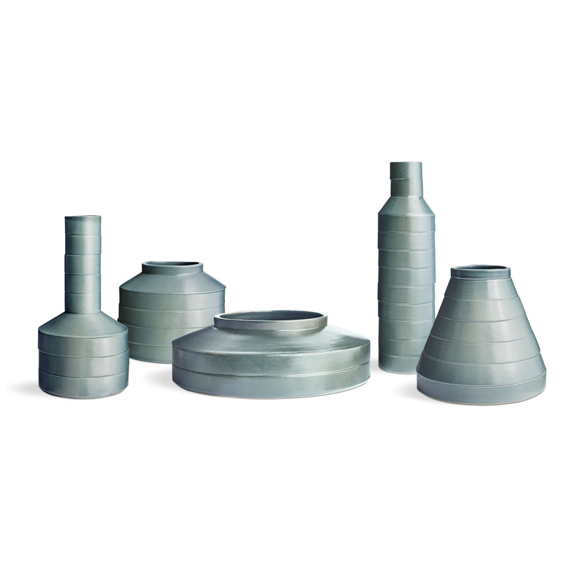 Wonk Vase Shape 2 in Ocean - Angle 2