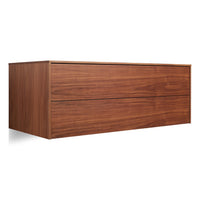Wonder Wall 2.0 2 Drawer Cabinet in Walnut - Angle 4