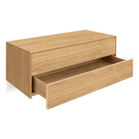 Wonder Wall 2.0 2 Drawer Cabinet in White Oak - Angle 10