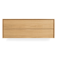 Wonder Wall 2.0 2 Drawer Cabinet in White Oak - Angle 1