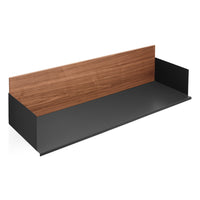 Wonder Wall 2.0 Shelf in Walnut / Oblivion - Angle 4