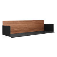 Wonder Wall 2.0 Shelf in Walnut / Oblivion - Angle 3