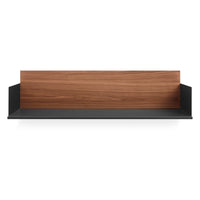 Wonder Wall 2.0 Shelf in Walnut / Oblivion - Angle 1