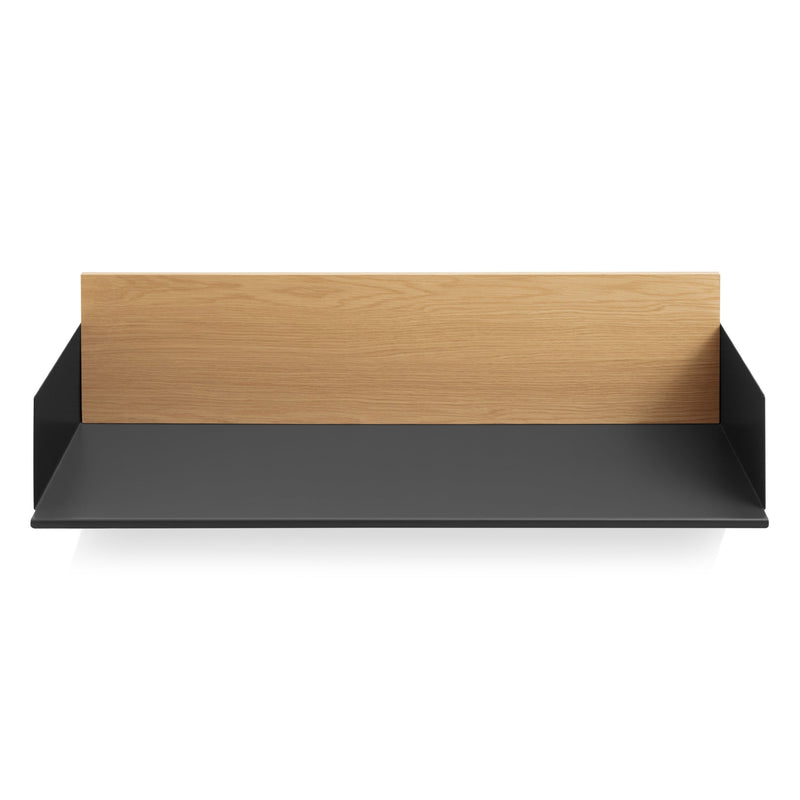 Wonder Wall 2.0 Shelf in White Oak / Oblivion - Angle 2
