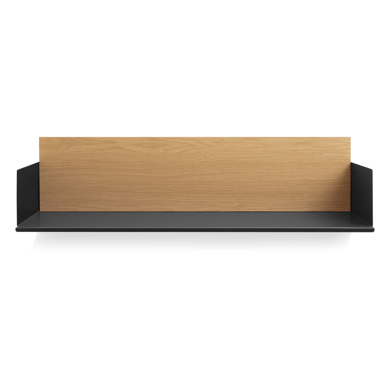 Wonder Wall 2.0 Shelf in White Oak / Oblivion - Angle 1