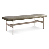 Daybench in Grey Green Leather - Angle 4