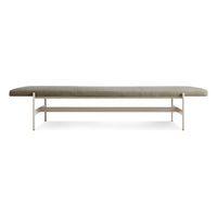 Daybench Jumbo in Grey Green Leather / Putty - Angle 1