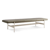 Daybench Jumbo in Grey Green Leather / Putty - Angle 4
