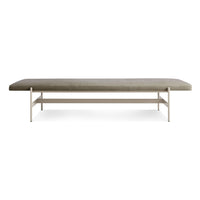 Daybench Jumbo in Grey Green Leather / Putty - Angle 2