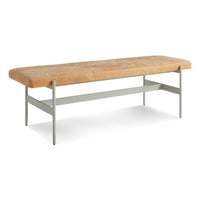 Daybench in Camel Leather / Putty - Angle 4