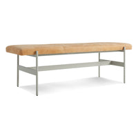Daybench in Camel Leather / Putty - Angle 3