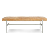 Daybench in Camel Leather / Putty - Angle 2