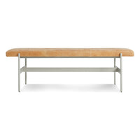 Daybench in Camel Leather / Putty - Angle 1