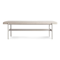 Daybench in Maharam Mantle in Future / Putty - Angle 1