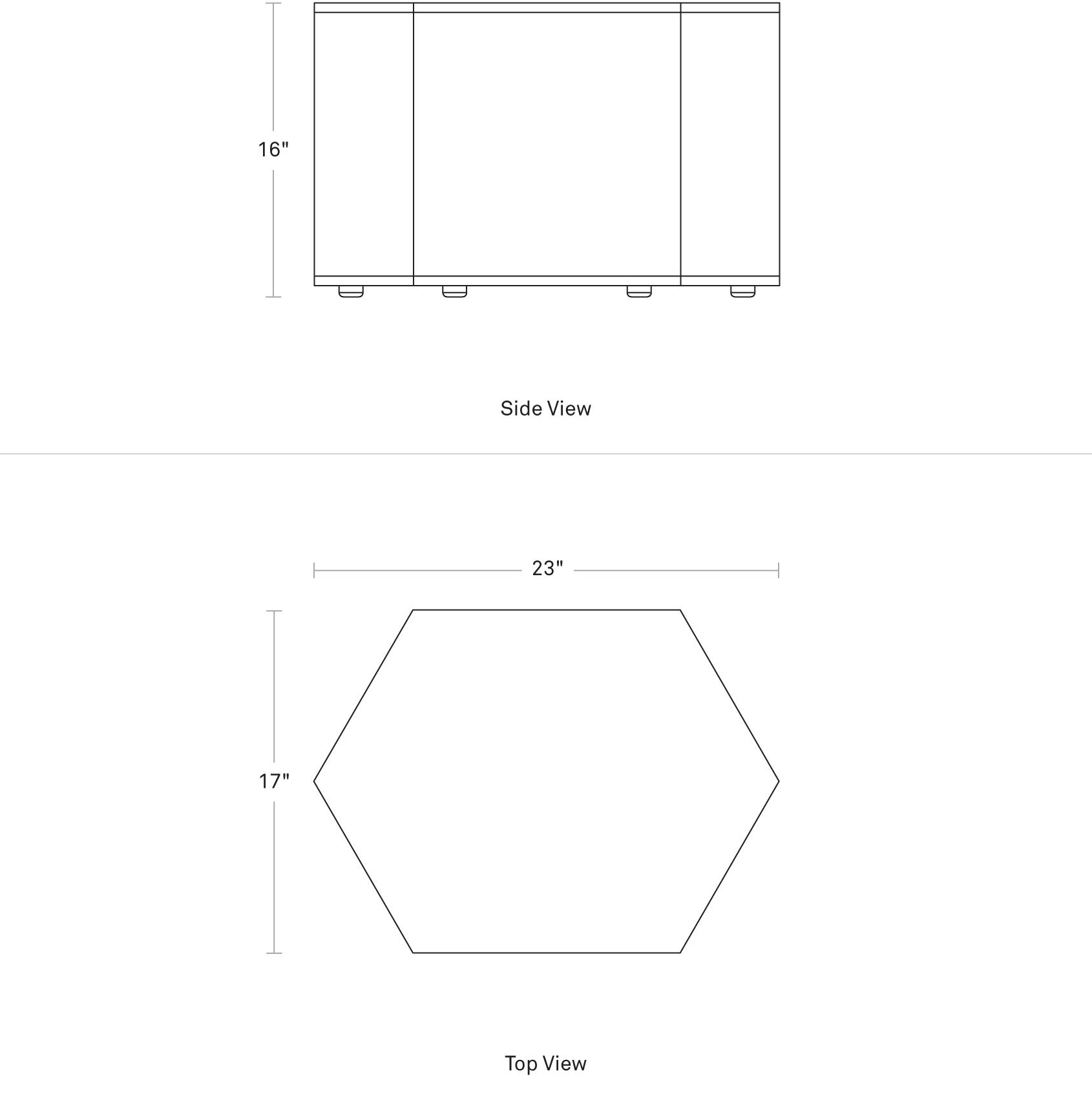 Hexagon ottoman shop