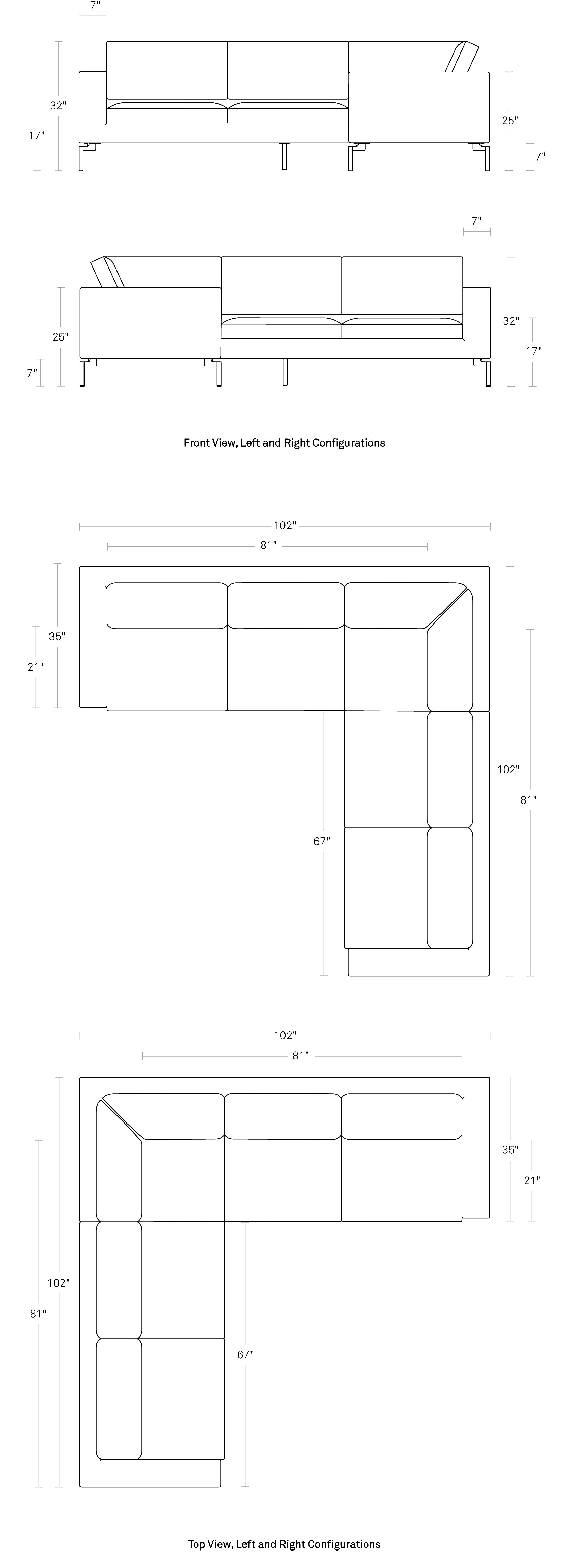 New Standard Sectional Sofa Modern