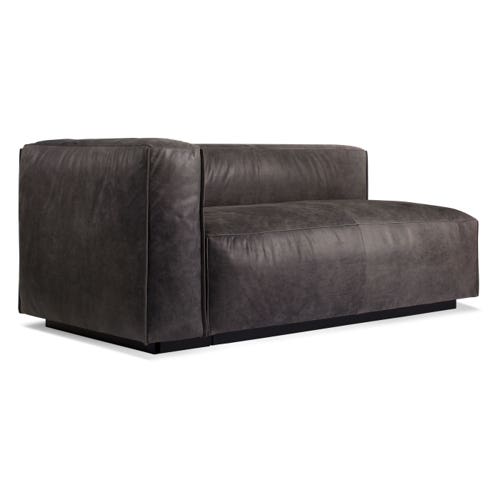 Cleon One Arm Leather Sofa view 2