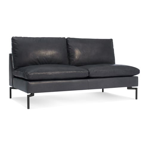 New Standard 60" Armless Leather Sofa view 2
