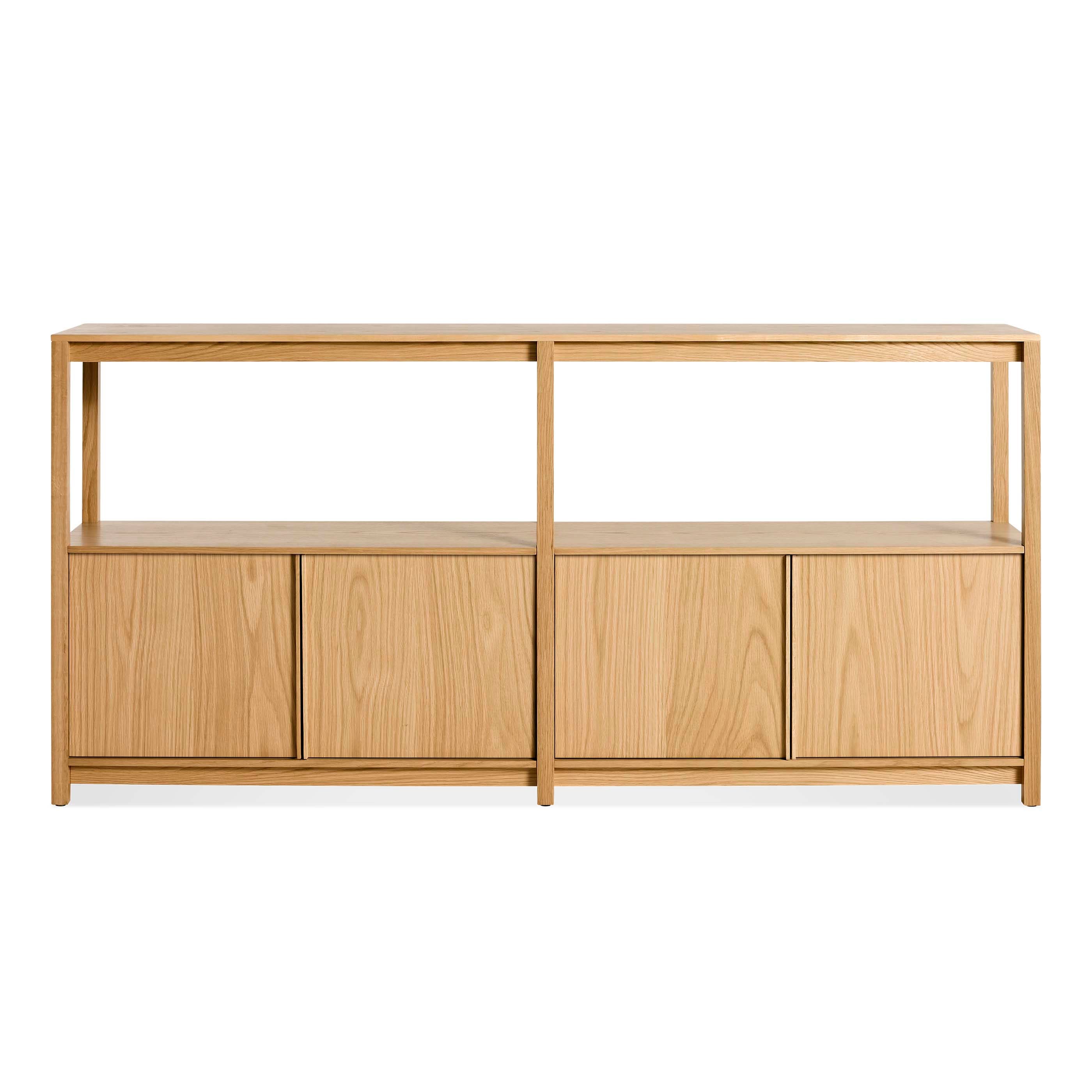 BLU DOT OPEN PLAN LARGE LOW BOOKCASE WITH STORAGE