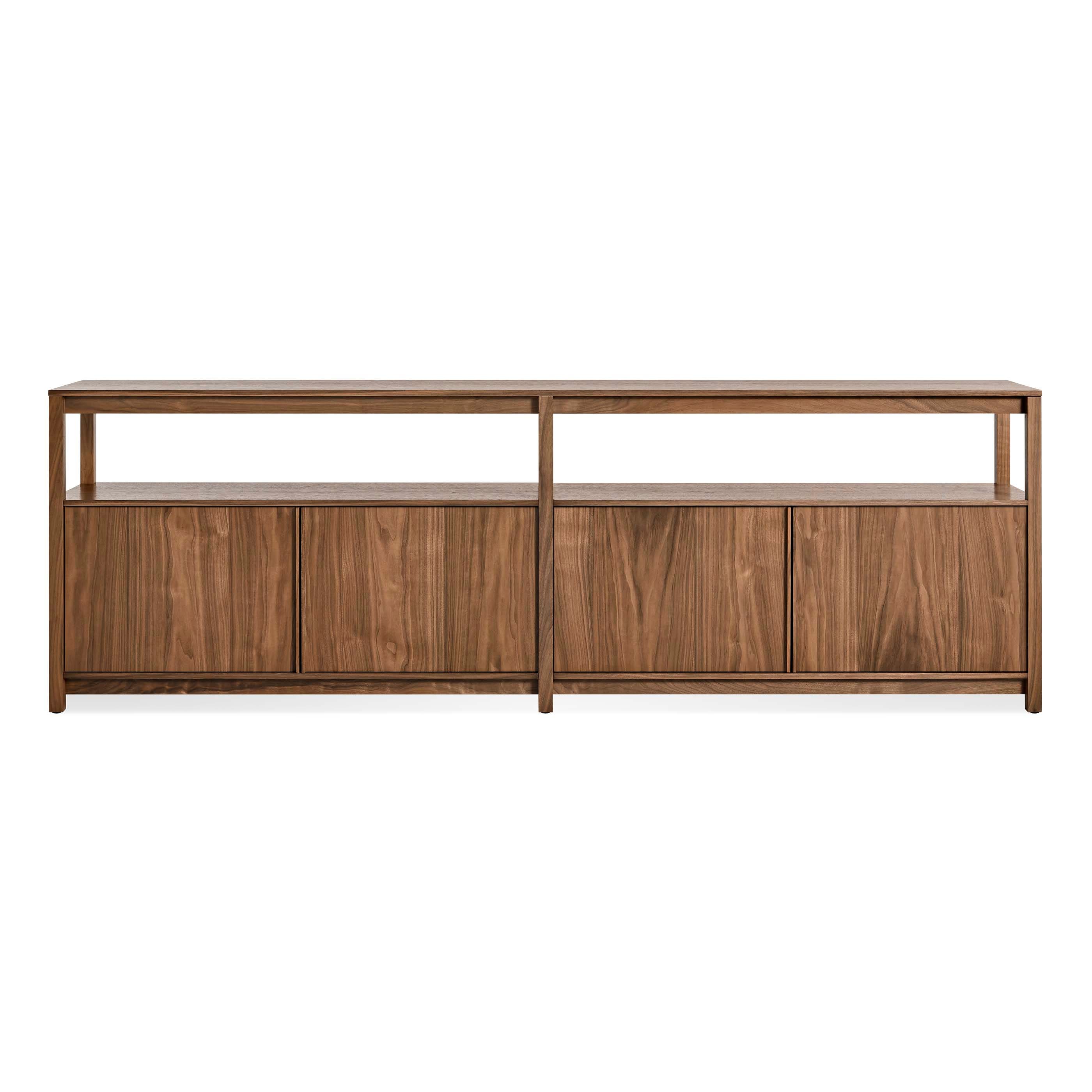 Blu Dot Open Plan Long And Low Bookcase With Storage