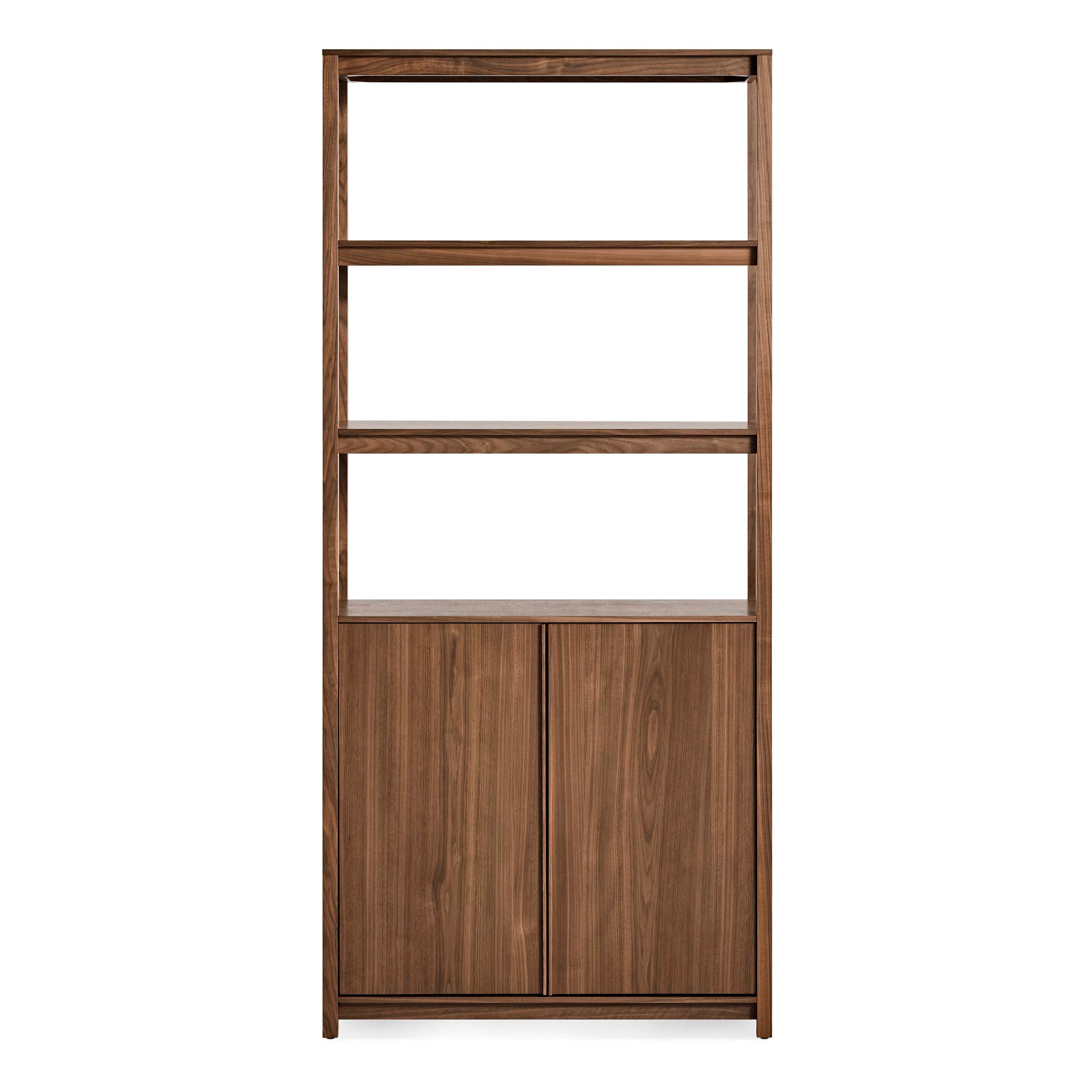 BLU DOT OPEN PLAN TALL BOOKCASE WITH STORAGE