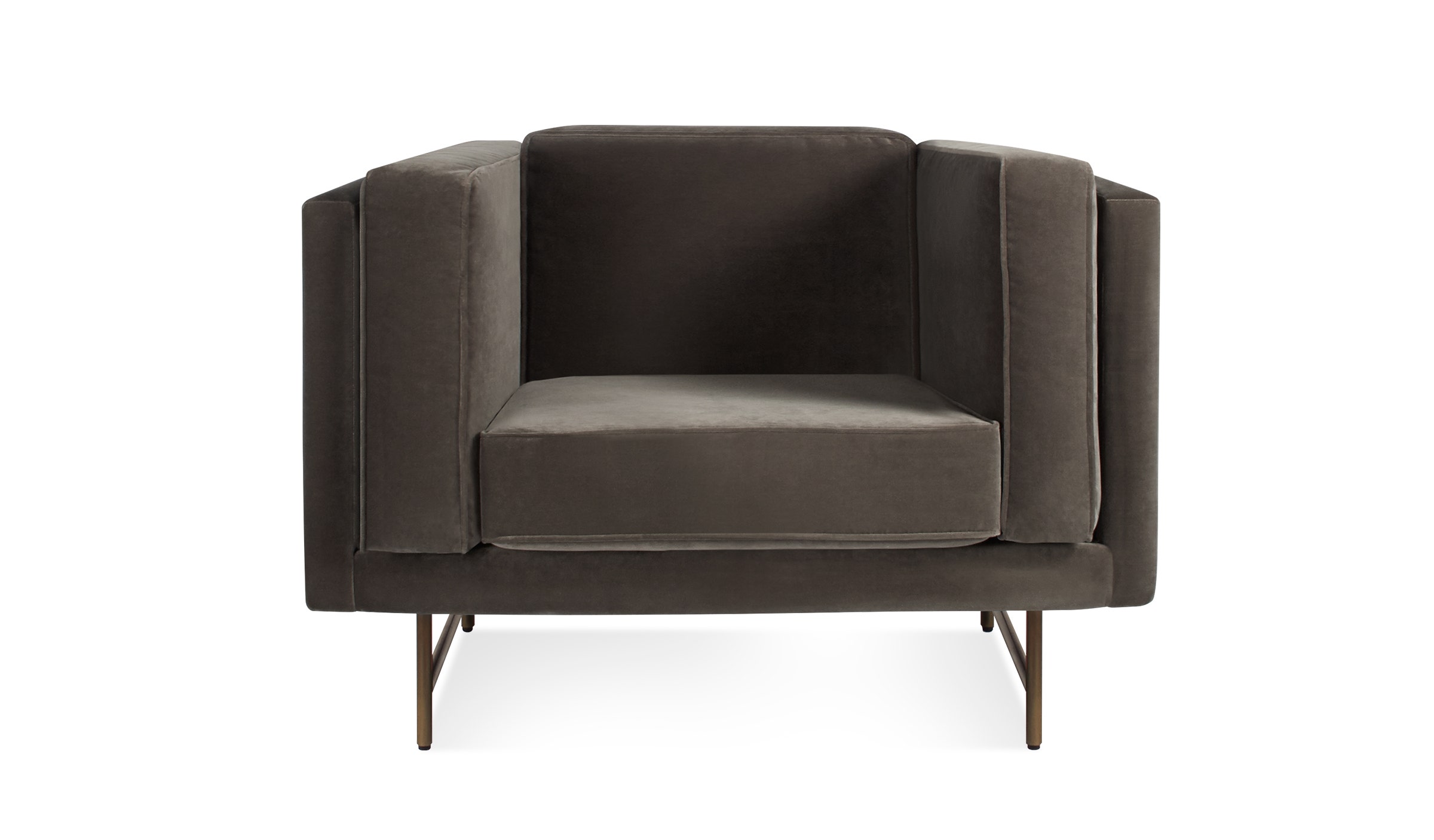 Bank Mink Velvet Lounge Chair