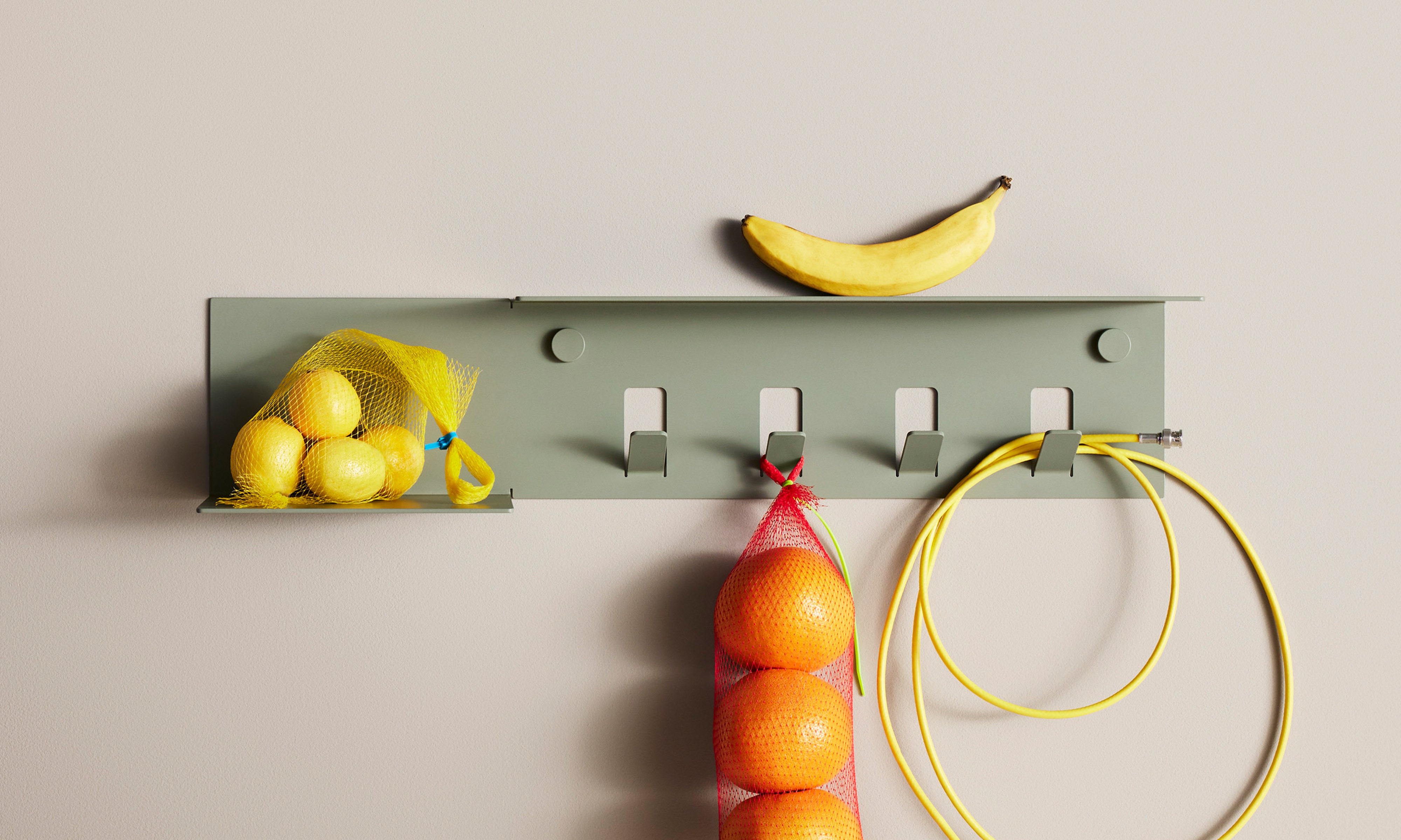 Hall Pass Shelf with Hooks 